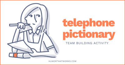 telephone-pictionary-team-building-activities