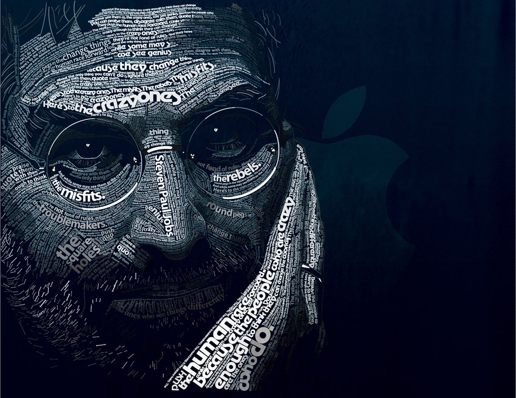 steve jobs typography art