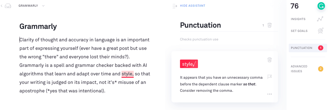 grammarly example